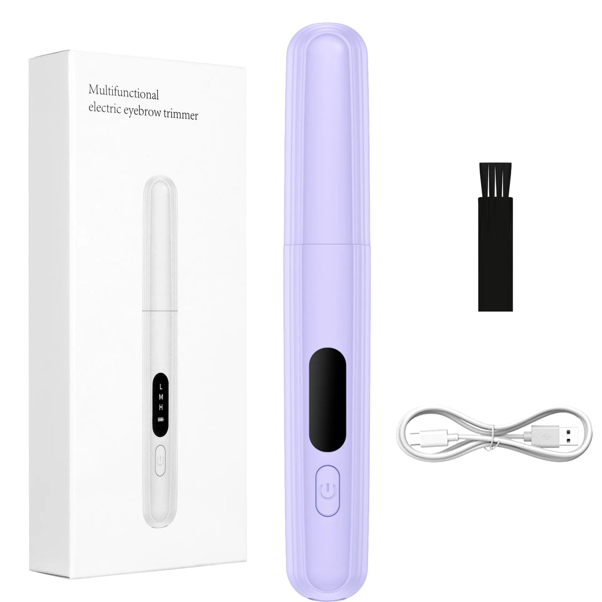 Rechargeable Mini Electric Eyebrow Trimmer for Women Eyebrow Trimmer QXL purple