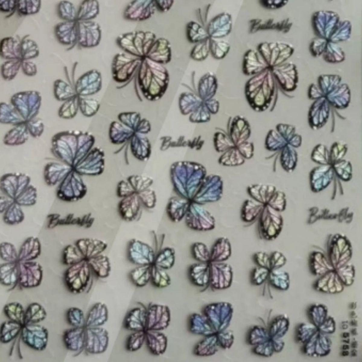 5D Embossed Flower Nail Stickers | Pink Floral Decals DIY