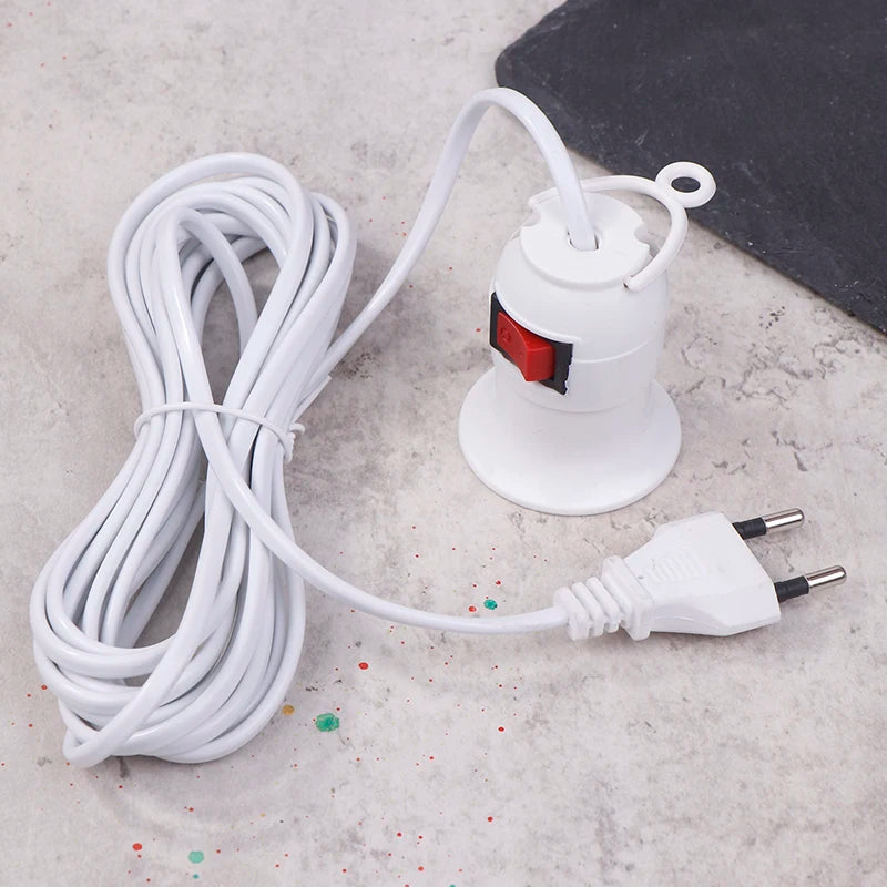 E27 Pendant Lamp Holder 4M Cord & Switch | 220V EU Plug Pendant Lamp Holder QXL