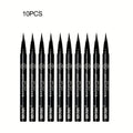 10-Pack Waterproof Black Liquid Eyeliner Pens | Long-Lasting Liquid Eyeliner Set QXL 10pcs