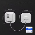Child Safety Cabinet & Fridge Door Lock | Stainless Steel Cable Child Safety Lock QXL B9 Square white