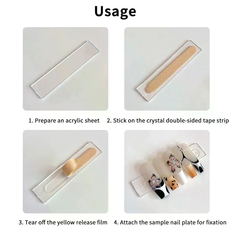 60/66-Pc Double-Sided Nail Display Tape | False Nail Tips Nail Display Tape QXL