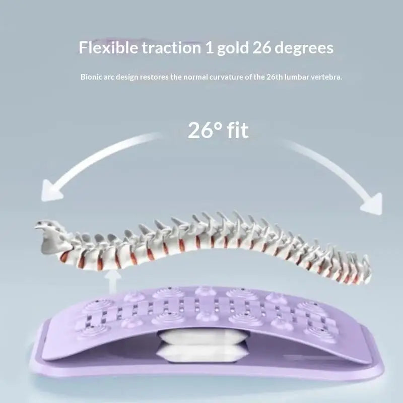 Adjustable Lumbar Stretcher & Waist Massager | TPR Acupressure Lumbar Stretcher Massager QXL