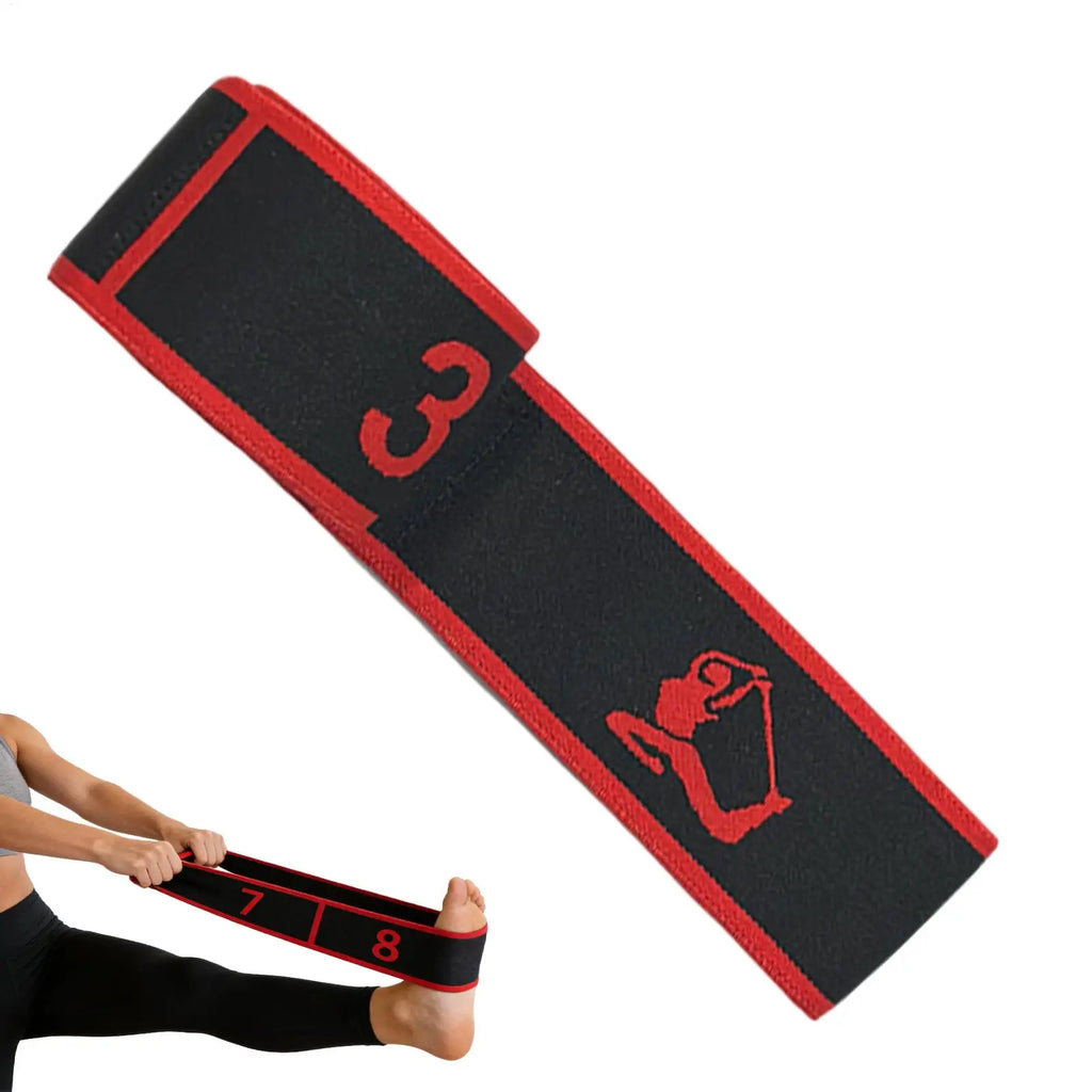 Numbered Yoga Stretch Strap & Resistance Band | 90cm Yoga Resistance Strap QXL
