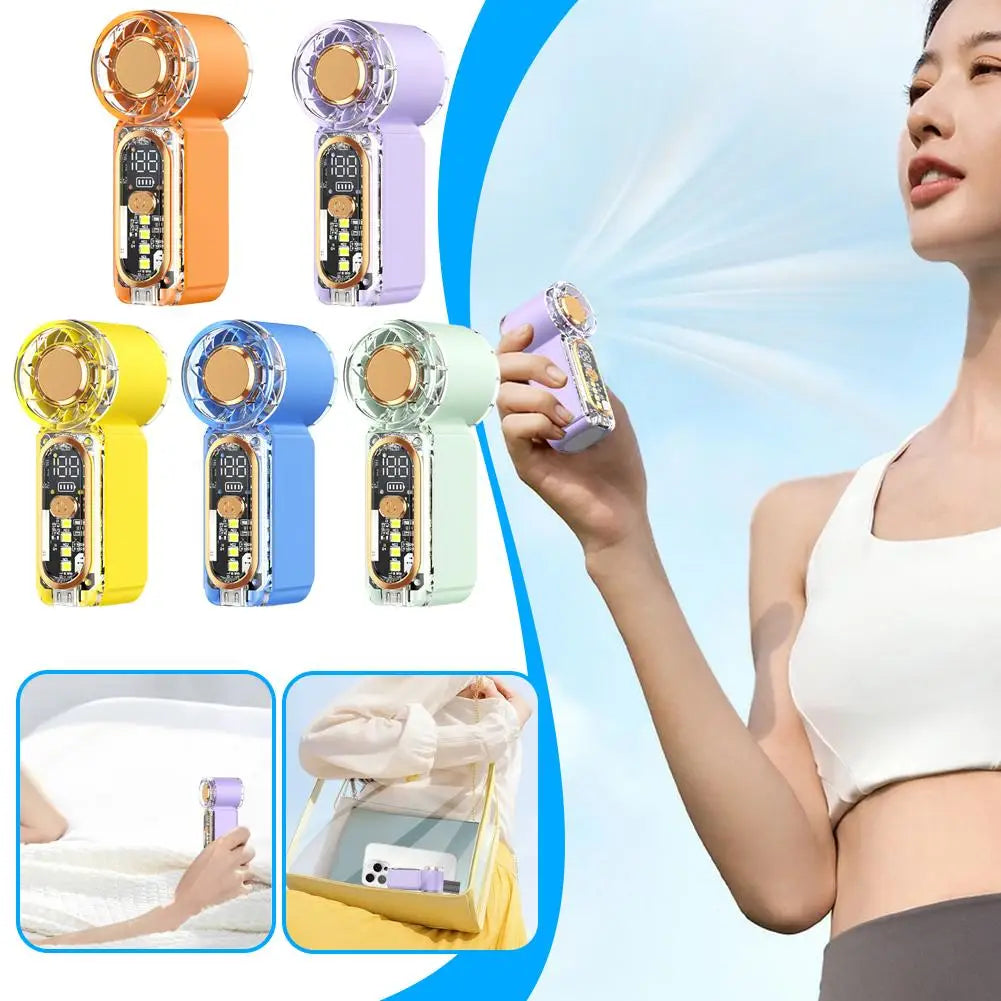 Mini Turbo Handheld Fan 22000 RPM | 100 Speeds USB-C Portable Handheld Fan QXL