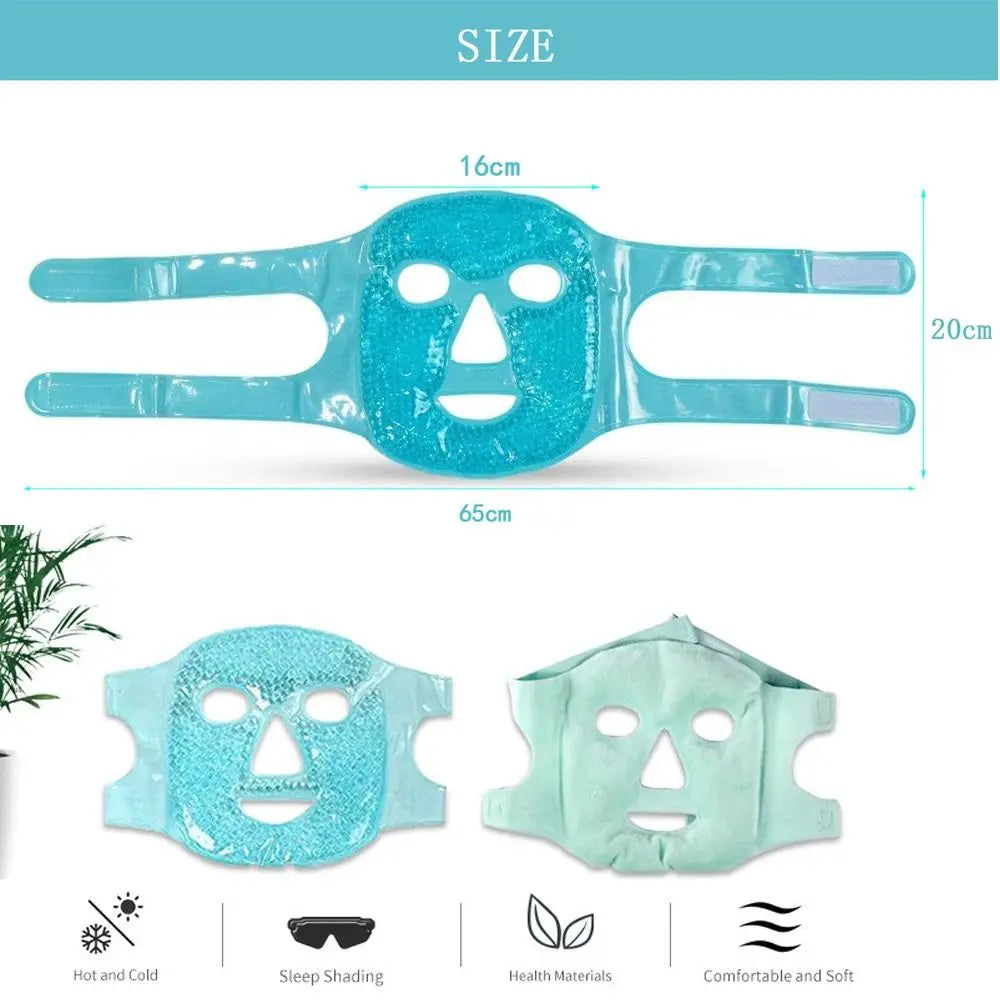Reusable Gel Bead Eye & Face Mask | Hot & Cold Compress Gel Eye Face Mask QXL