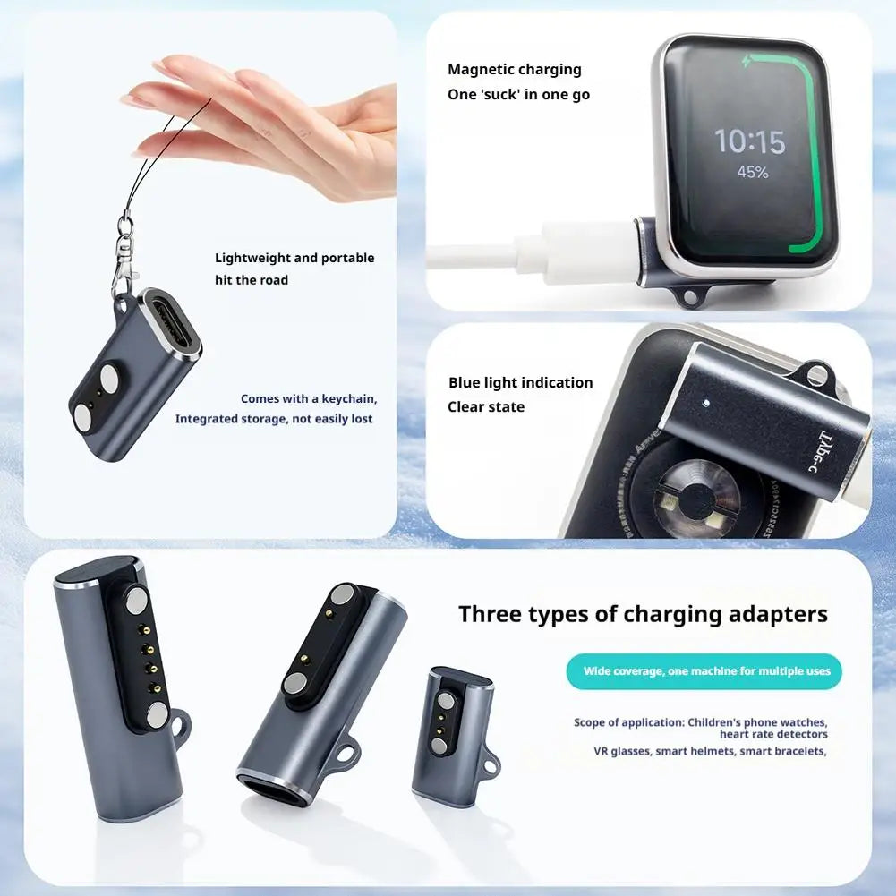 2-Pin 5V 1A Magnetic Charging Adapter 2.84mm & 7.62mm Magnetic Charging Adapter QXL