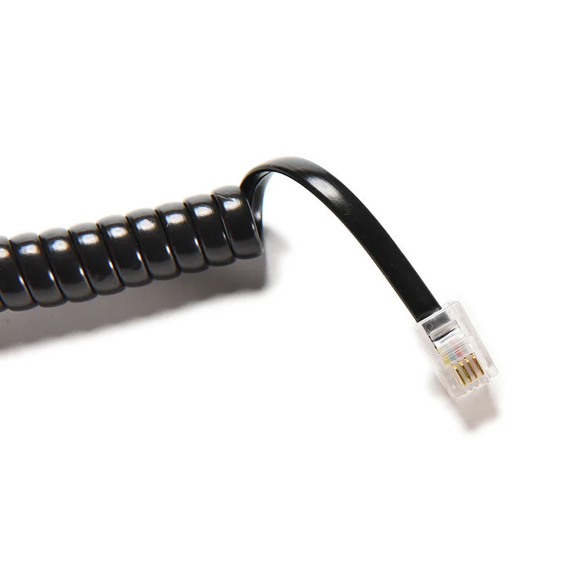 6.5FT Black Curly Coil Telephone Handset Extension Cord Telephone Handset Cord QXL