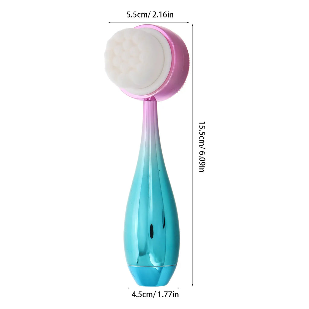 Dual-Sided Silicone Face Brush | Deep Cleanse & Massage Facial Cleansing Brush QXL