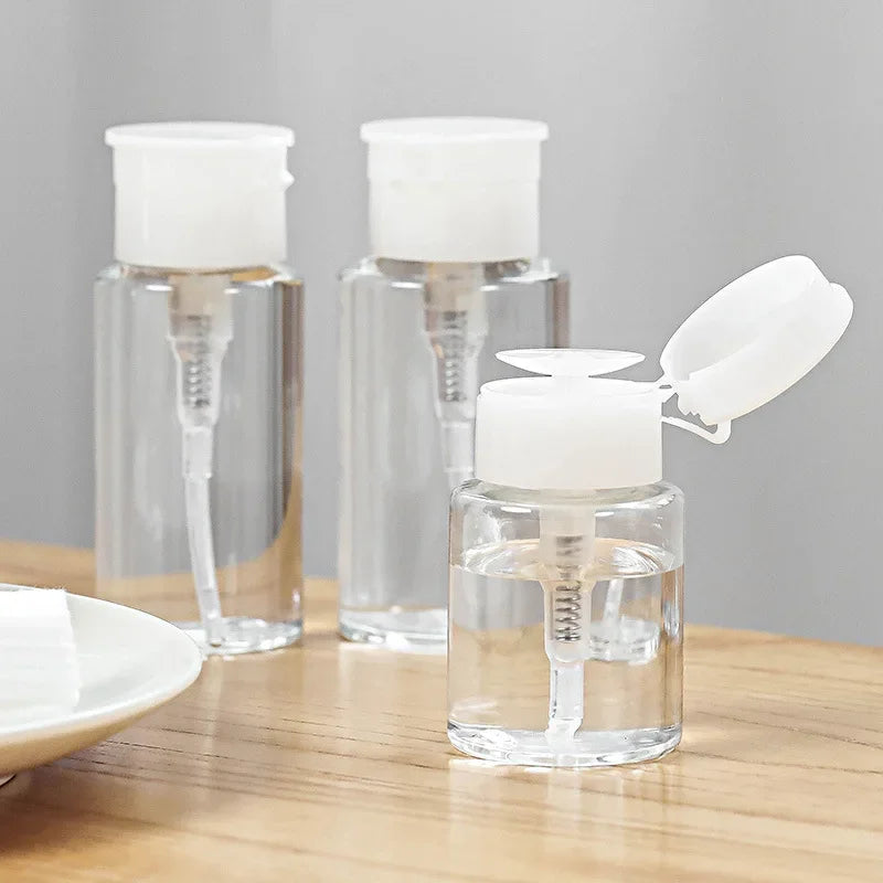 Refillable Push-Down Pump Dispenser Bottle | Nail & Makeup Pump Dispenser Bottle QXL 200ml Plastic