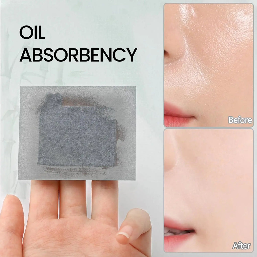100-Sheet Oil Blotting Papers with Mirror & Case | Cosmomiro Oil Blotting Papers QXL