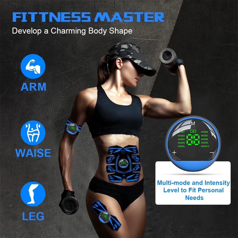 EMS Ab Toning Belt | 8-Pad Waist Trainer with Remote Control EMS Ab Toning Belt QXL