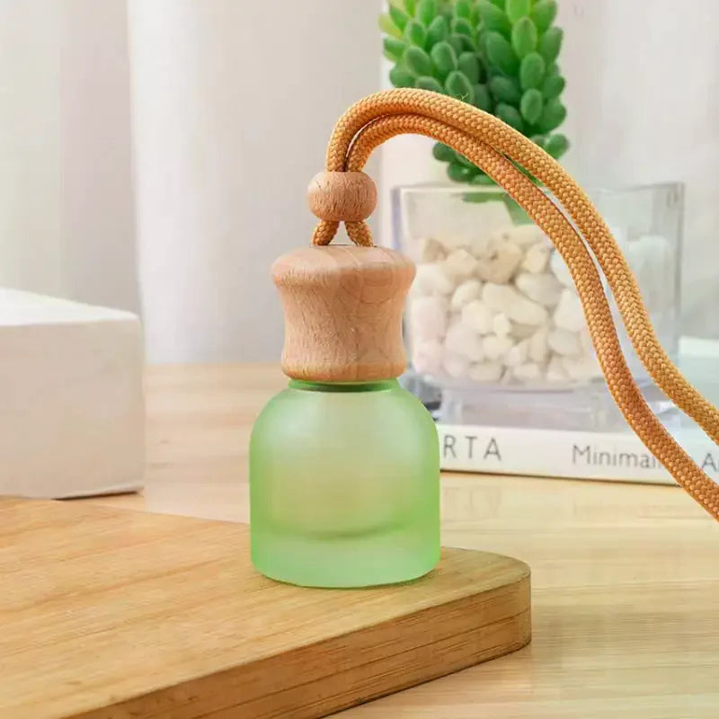 11ml Refillable Car Essential Oil Diffuser Bottle | Wooden Cap Perfume Diffuser Bottle QXL