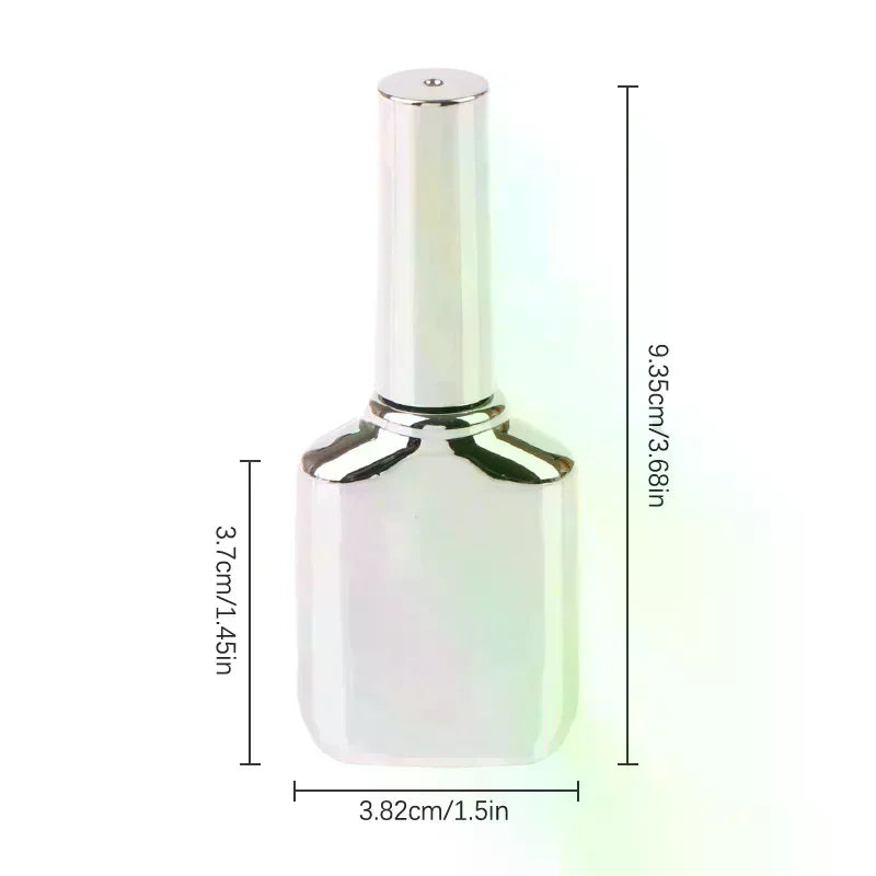 15ml Electroplated Glass Empty Nail Polish Bottles with Brush Nail Polish Bottle QXL Default Title