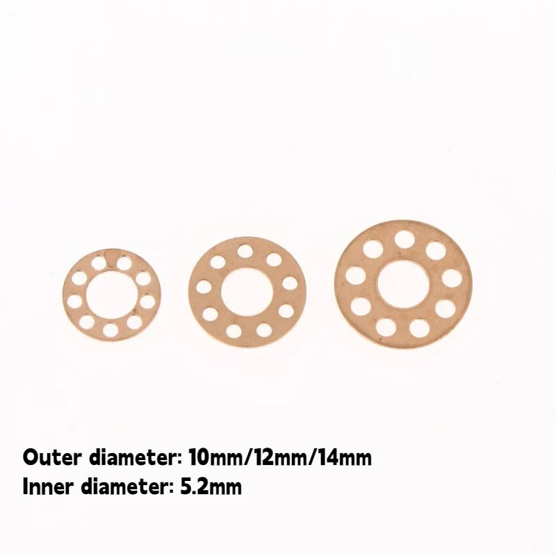 10-Pack Brass Washers for Folding Knife | Precision Gaskets Knife Pivot Washers QXL