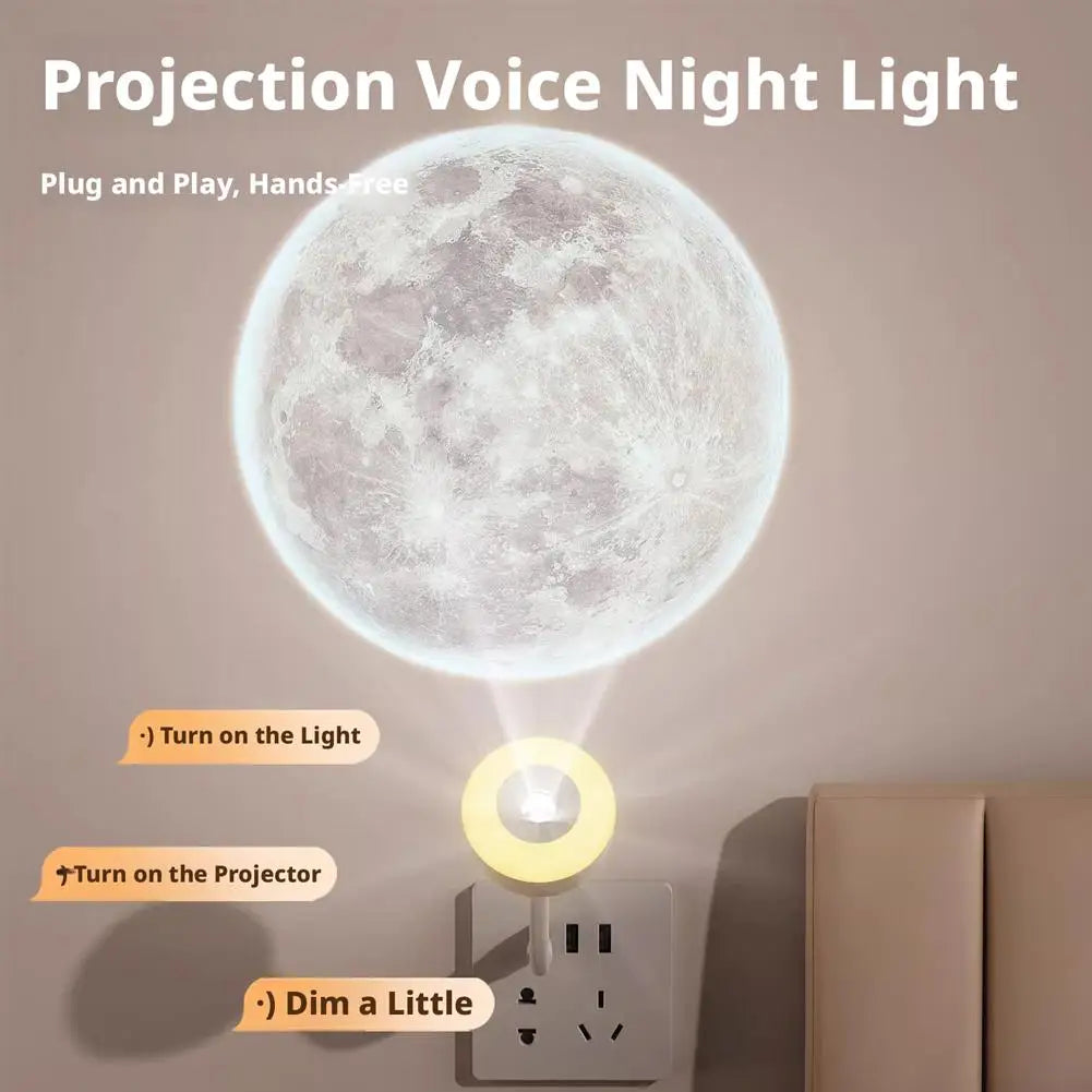 Starry Sky Moon Projector Night Light | LED Bedside Lamp Projector Night Light QXL