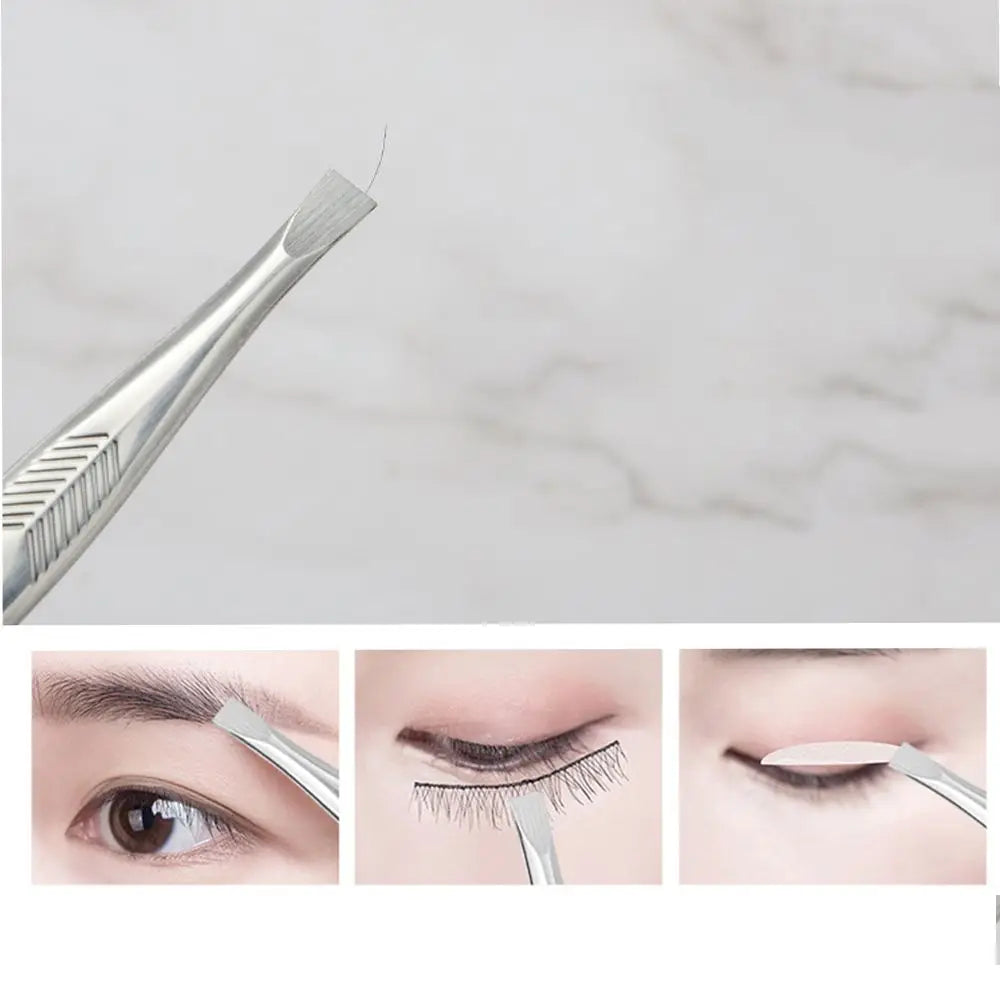 Stainless Steel Eyebrow Tweezers | Slant, Tip & Flat Eyebrow Tweezers QXL