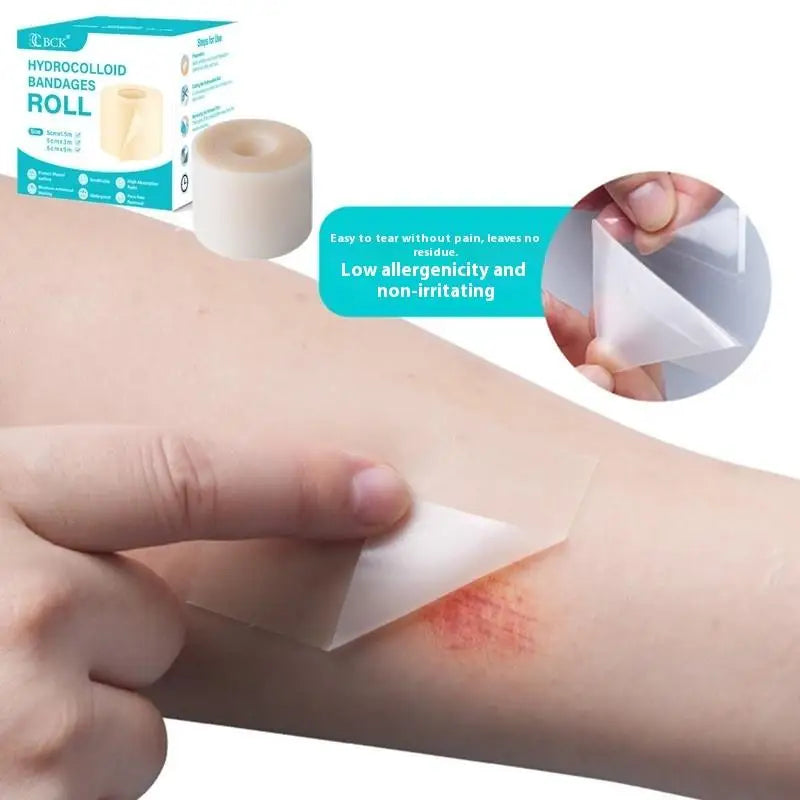 Hydrocolloid Roll Bandage | Self-Adhesive Wound Dressing 5×150cm Wound Dressing Roll QXL