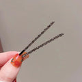 2-Pack Black Rhinestone Hair Clips | Elegant Side Barrettes Rhinestone Hair Clips QXL 2Pcs Set