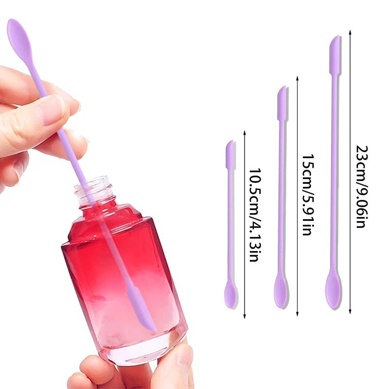 3-Pack Double-Headed Silicone Spatula Set | Cosmetic Scraper Cosmetic Spatula Set QXL