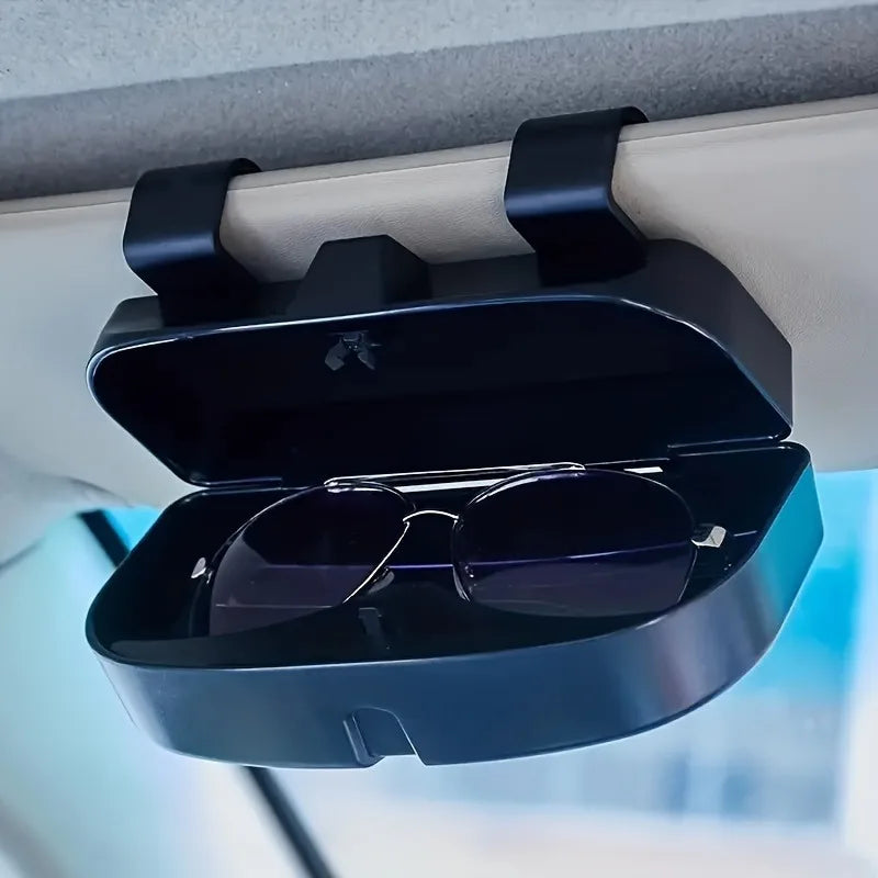 Car Sun Visor Glasses Holder | Universal Clip-On Storage Box Car Glasses Holder QXL