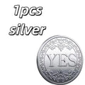 YES/NO Floral Replica Coin | Collectible Souvenir Silver & Gold Collectible Replica Coin QXL 1pcs silver