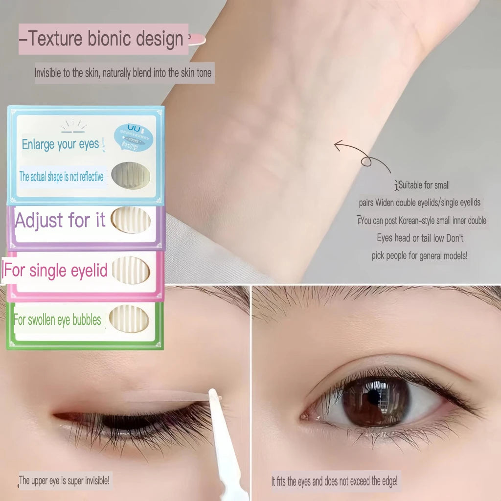 Invisible Double Eyelid Tape | Matte Olive Skin Tone Patches Eyelid Tape QXL