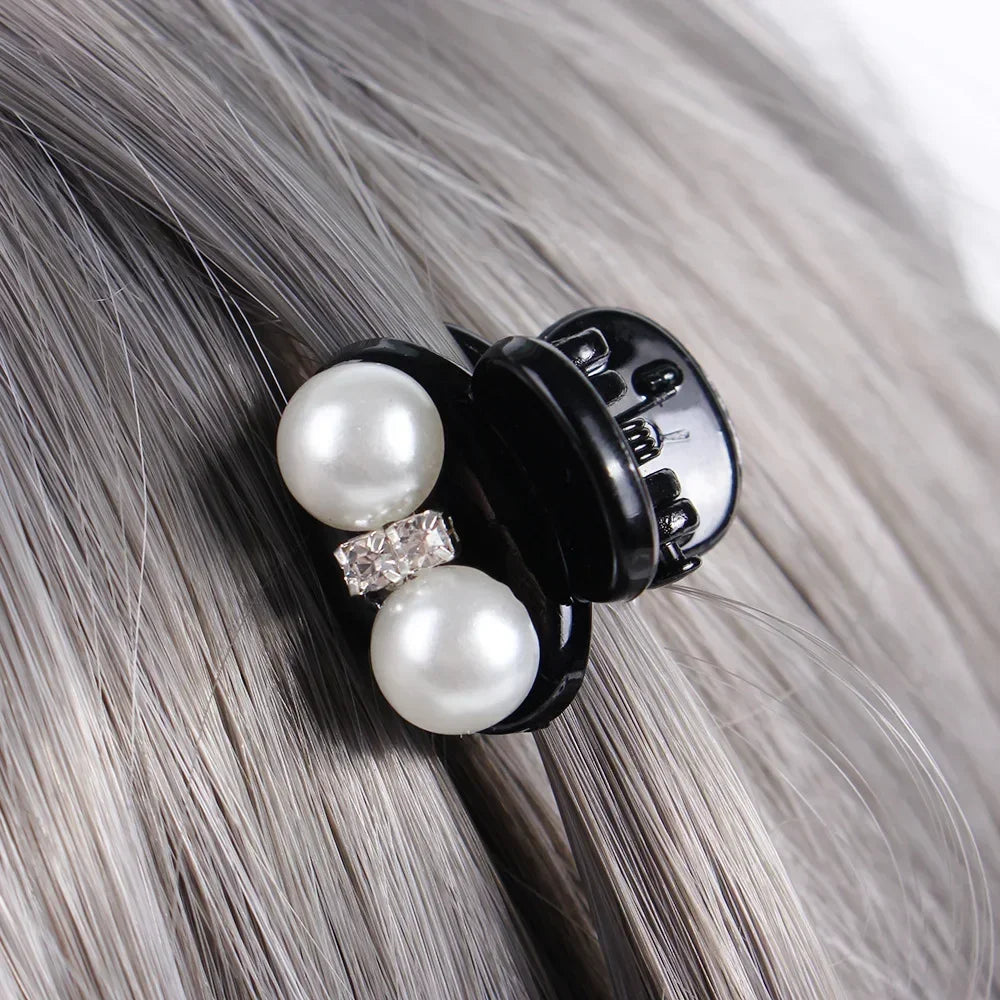 Pearl Mini Hair Claw Clip | Chic Barrette for Women & Girls Mini Hair Claw Clip QXL
