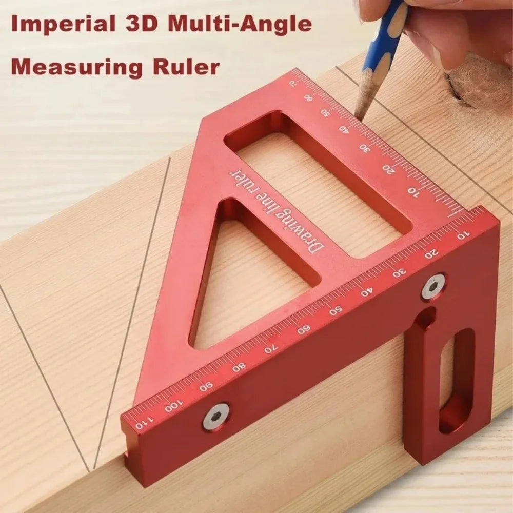 Aluminum Alloy Miter Square Triangle Ruler | Woodworking Tool Woodworking Measuring Ruler QXL