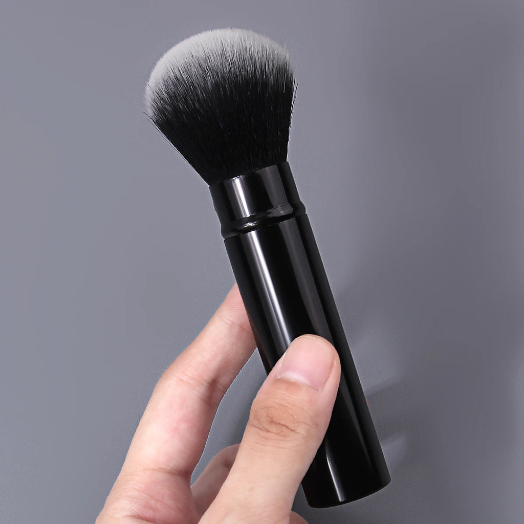 Soft Nail Dust Brush | Black Aluminium Handle Manicure Tool Nail Dust Brush QXL