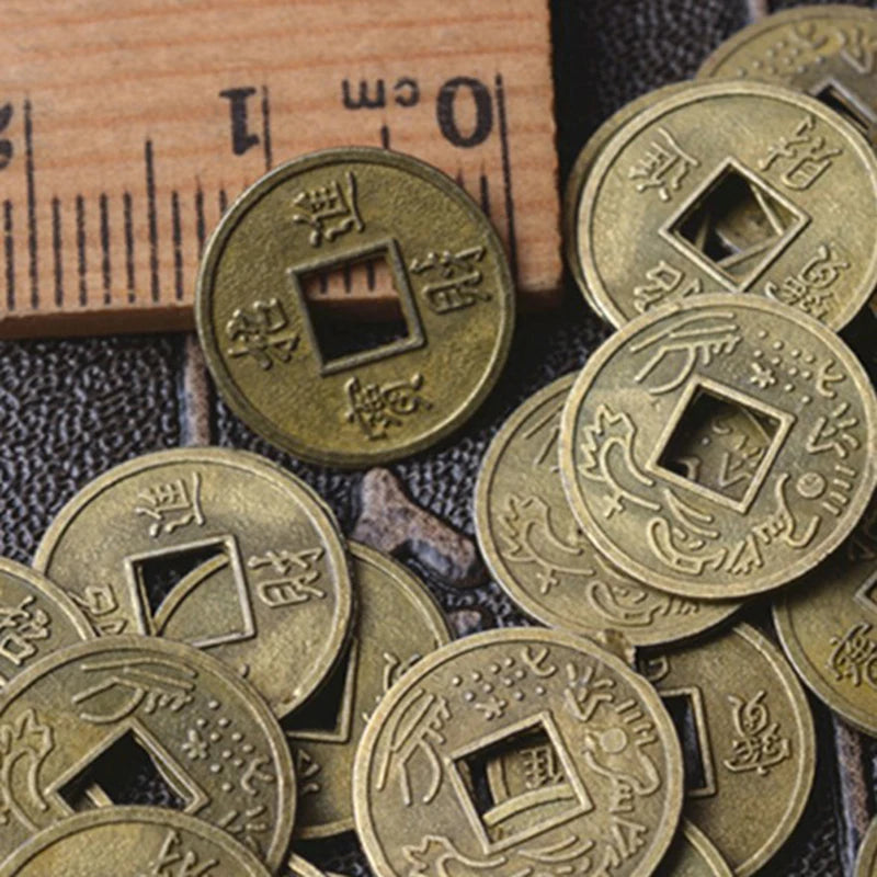 100-Pack Feng Shui Lucky Coins | Ancient Chinese I Ching Coins Decorative Lucky Coins QXL