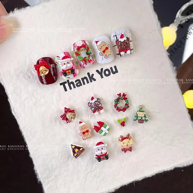 3D Christmas Silicone Nail Art Mold | Santa & Snowman DIY Silicone Nail Mold QXL