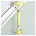 Jade Face Roller & Gua Sha Board Set | Natural Stone Massager Jade Facial Roller Set QXL Yellow CN