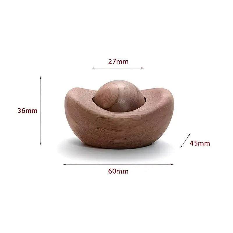 Wooden Ingot Scented Diffuser | Lucky Car & Desk Ornament Wood Essential Oil Diffuser QXL B