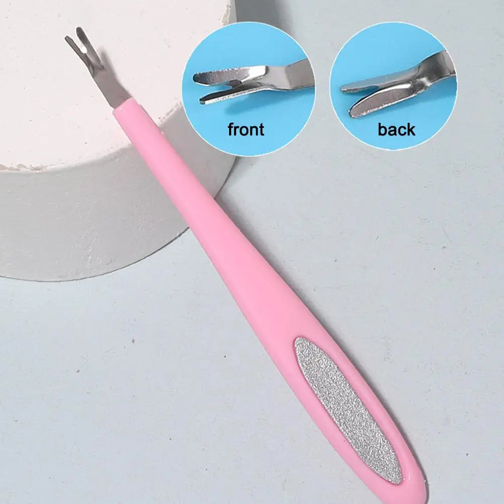 Stainless Steel Cuticle Trimmer & Exfoliating Nail File Tool Cuticle Nail File QXL