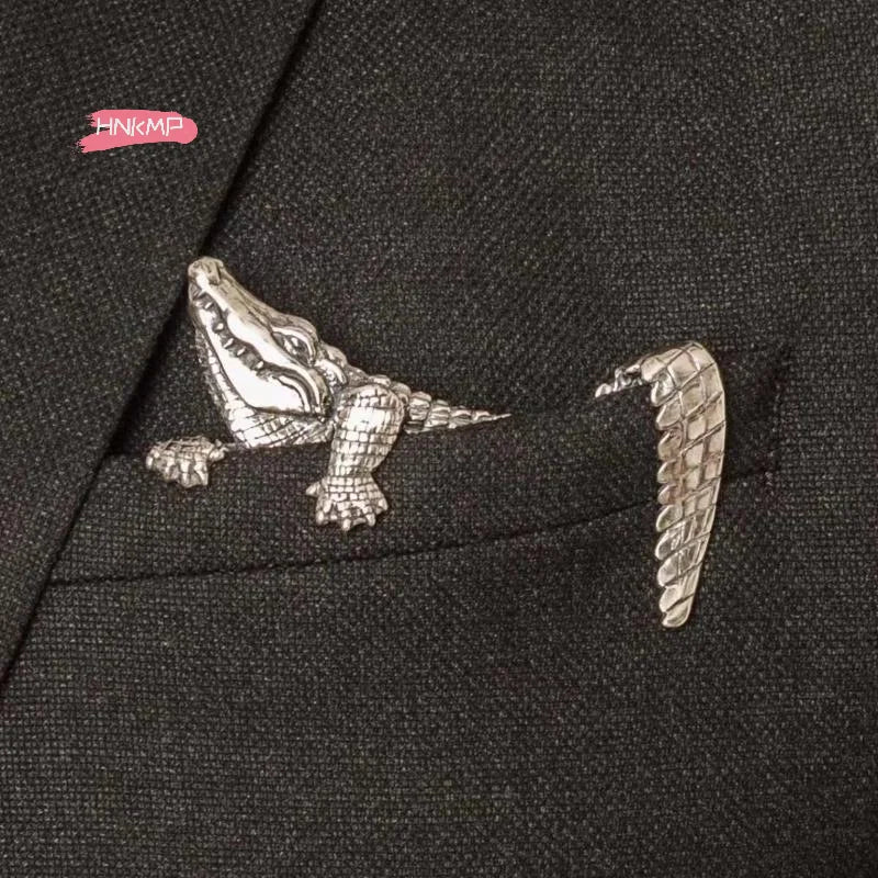 Vintage Animal Engraved Zinc Alloy Lapel Pin for Men | Suit Brooch Lapel Pin Brooch QXL