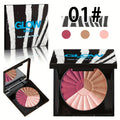 SU YAMMY 3-in-1 Blush Bronzer Highlighter Palette | Matte & Shimmer Blush Bronzer Palette QXL 01