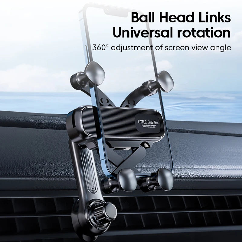 360° Gravity Car Phone Holder | Air Vent Clip & Extension Rod Car Phone Mount QXL