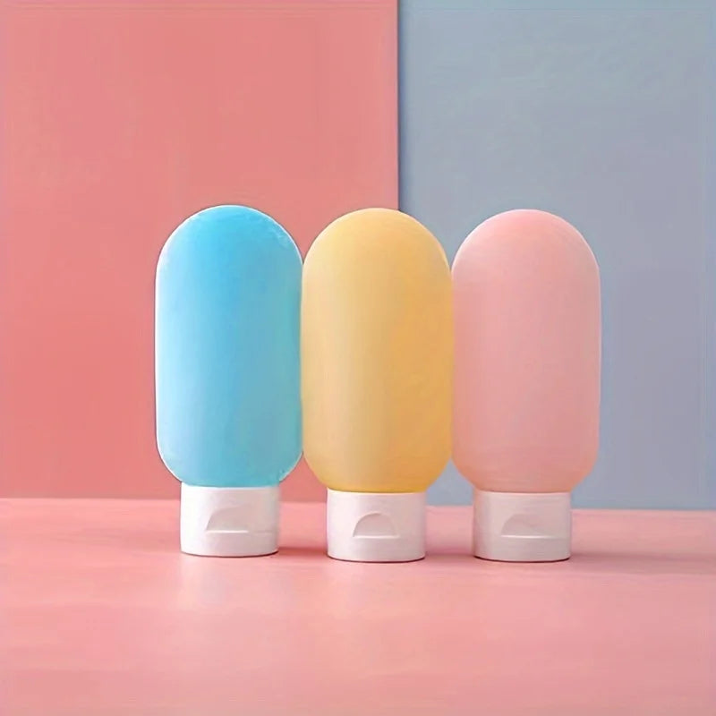3-Pack 60ml Refillable Travel Squeeze Bottles – Mini Set Travel Bottle Set QXL 3PC-A 60ml Plastic