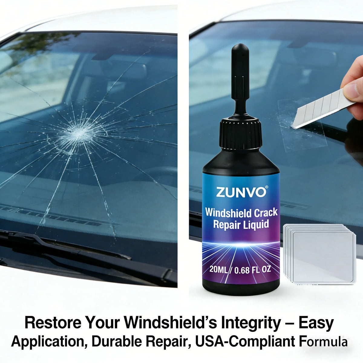 Windshield Crack Repair Resin | Car Glass Chip Fix Kit Windshield Repair Kit QXL