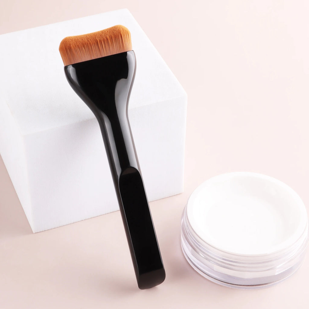 Ronshadow Wave Curved Foundation Brush – Ultra Thin Flat Foundation Brush QXL
