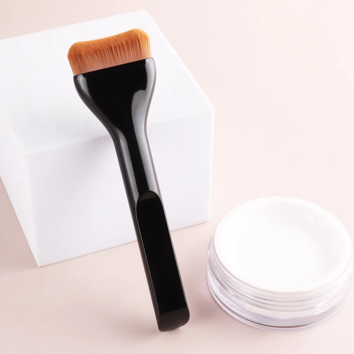 Ronshadow Wave Curved Foundation Brush – Ultra Thin Flat Foundation Brush QXL