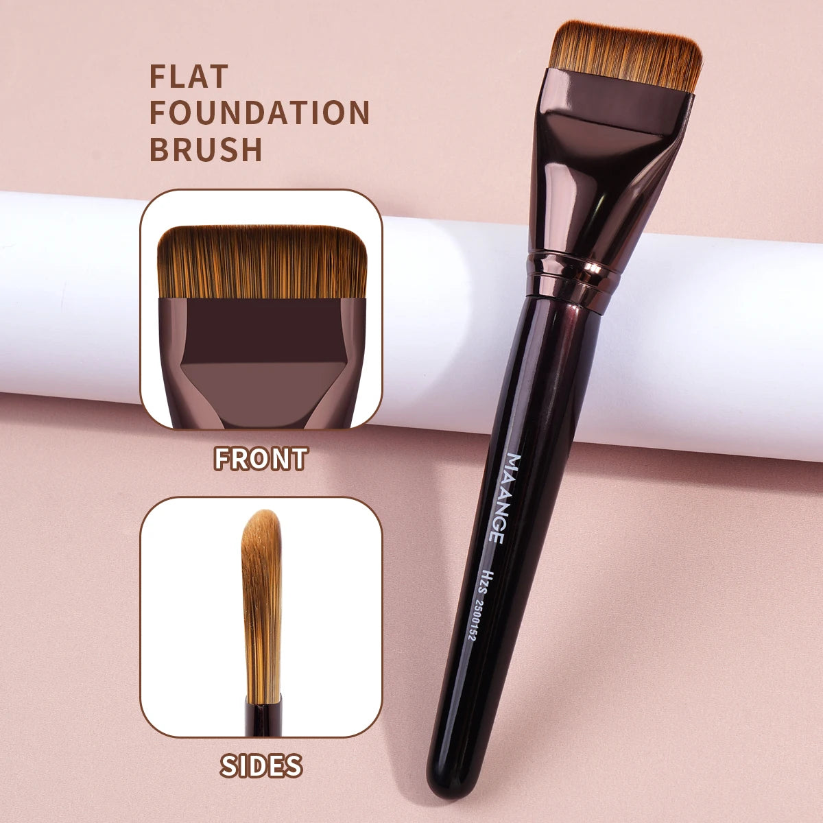 MAANGE 3-Pc Flat Kabuki Foundation Brush Set | Liquid & Cream Kabuki Brush Set QXL
