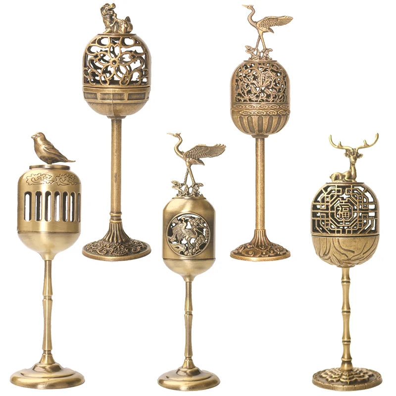 Backflow Incense Holder – Alloy Hollow Censer Home Decor Incense Holder QXL