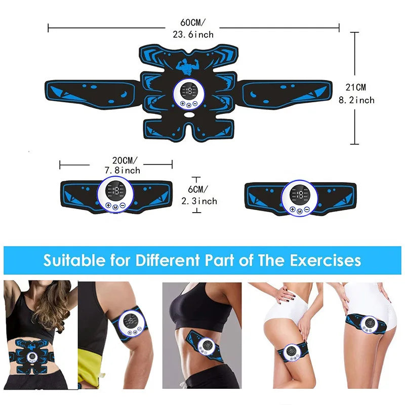 EMS Abdominal Stimulator Belt | 8 Modes 19 Levels Muscle Toner EMS Muscle Toner Belt QXL