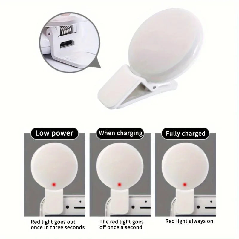 Portable LED Ring Light | 3-Level Dimmable USB Fill Light LED Ring Light QXL