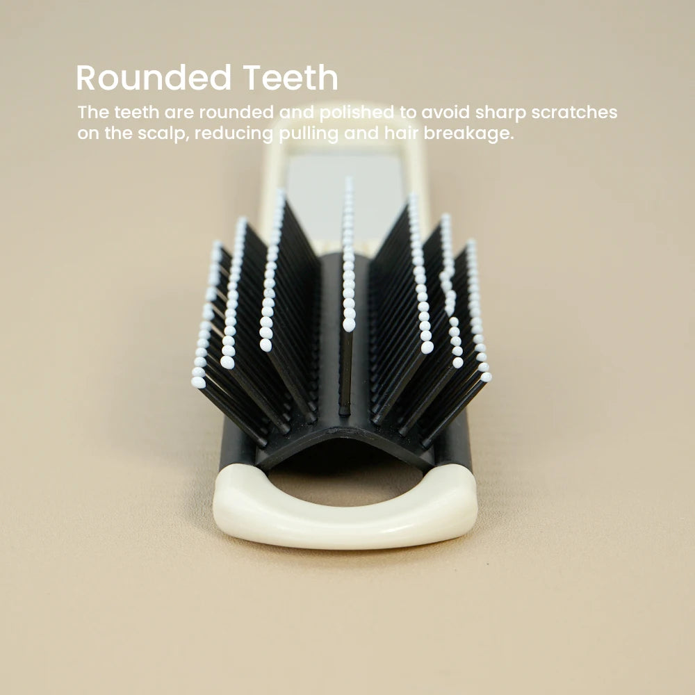 Foldable Air Cushion Comb with Mirror | Portable Floral Mini Comb Foldable Hair Comb QXL
