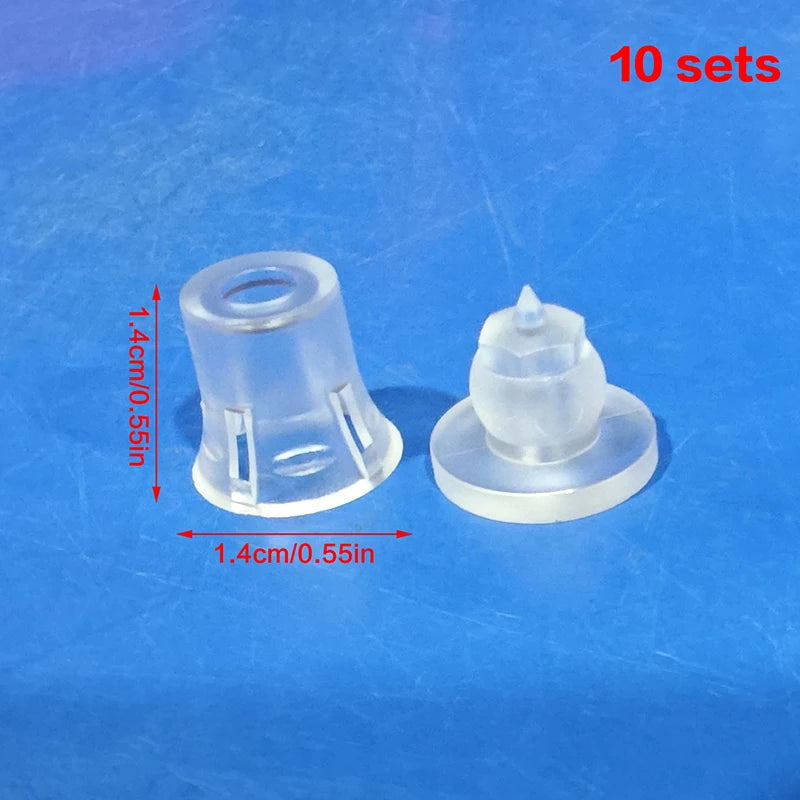 10-Pack Transparent PC Advertising Nail Standoffs 14mm & 20mm Sign Standoff Screws QXL 14x14m