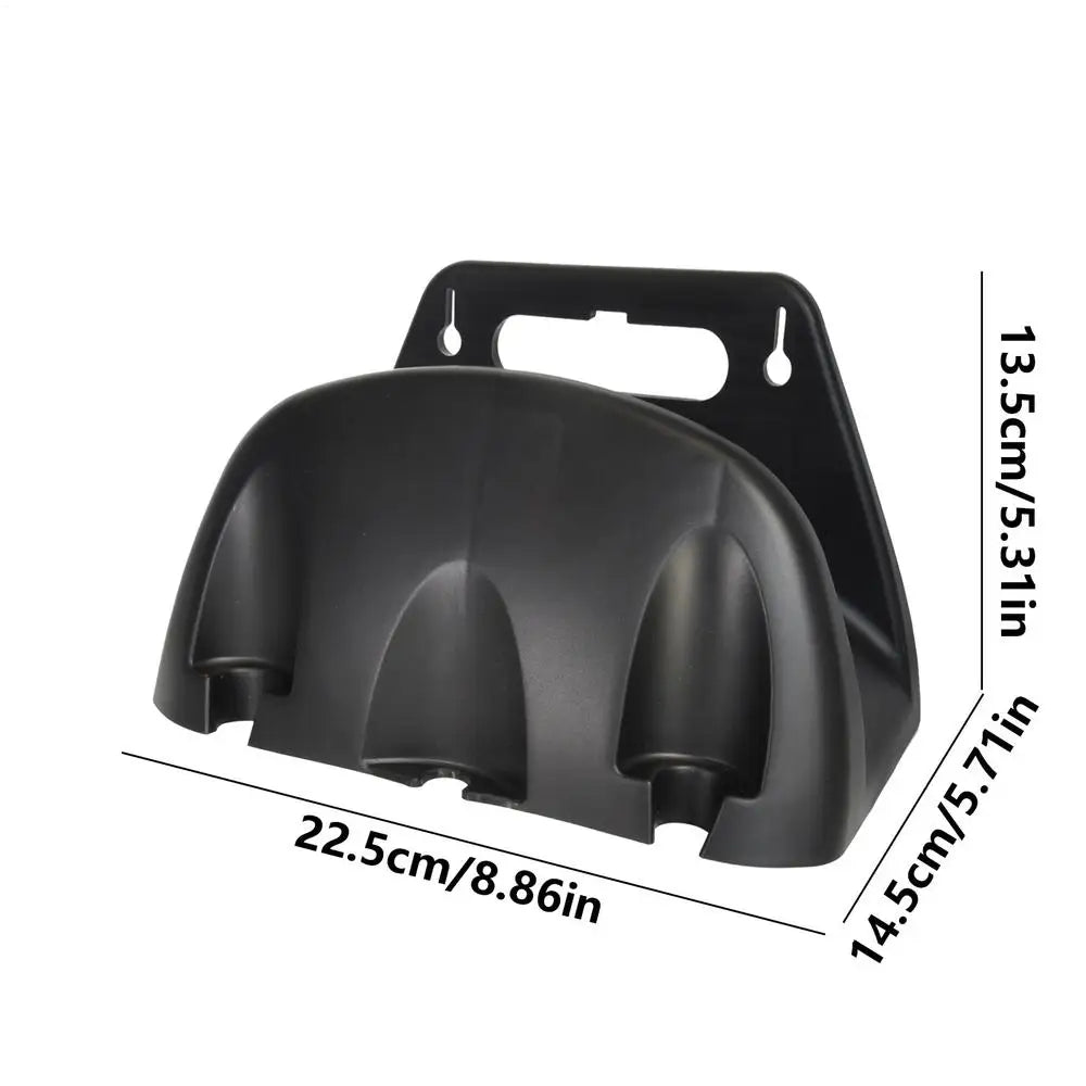 Wall-Mounted Garden Hose Holder | Durable Hose Hook Hanger Hose Holder QXL Black