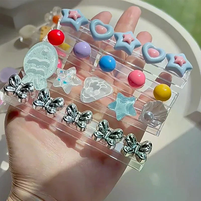 Cartoon Nail Brush Holder Stand | Acrylic Pen Rack Organizer Nail Brush Holder QXL